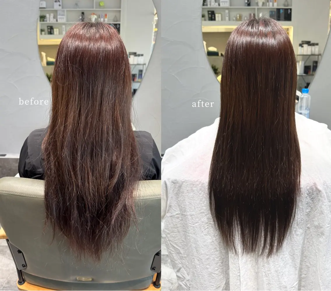 ロング パーマ ストレートパーマ カット 縮毛矯正 トリートメント 吉田 空 （POANA.）のヘアスタイル