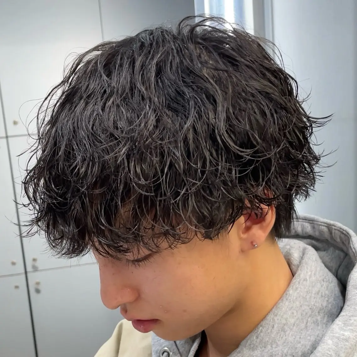 ミディアム パーマ ヘアアレンジ メンズ fifth 石川 凪のヘアスタイル