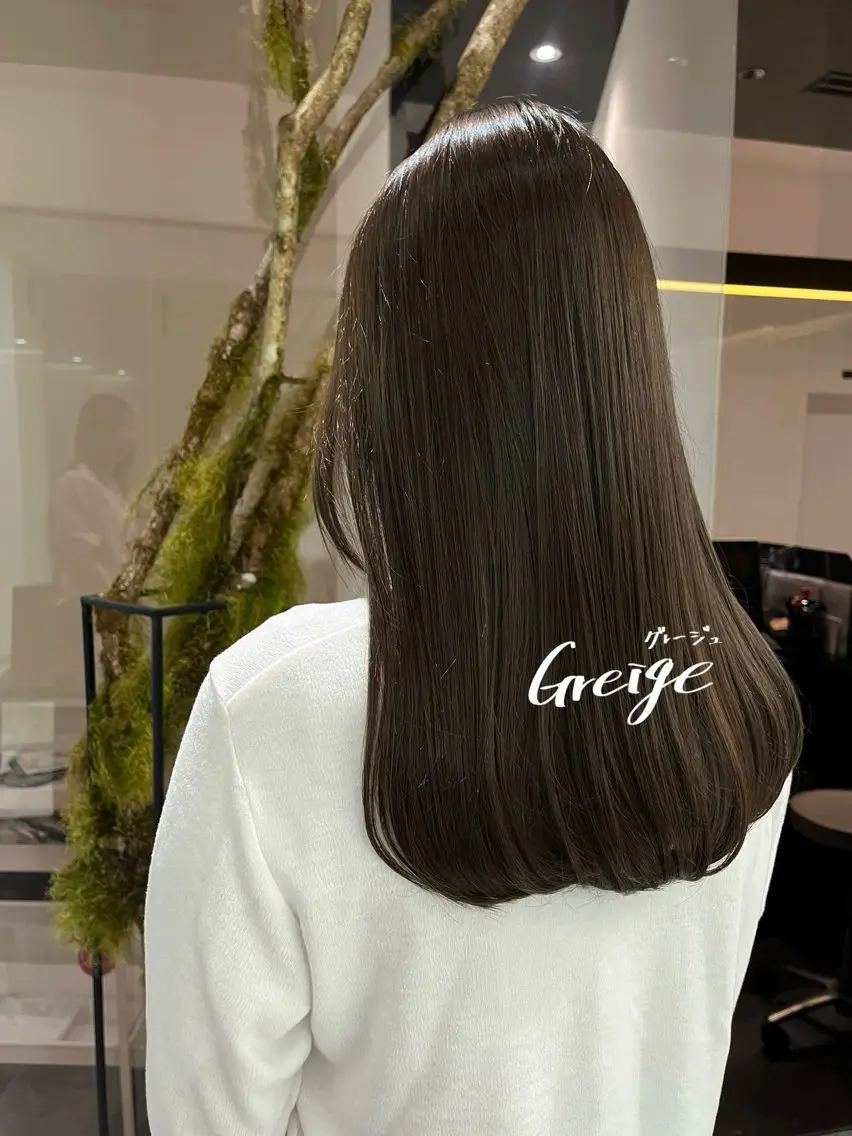 セミロング カラー カット ヘアカラー トリートメント 中原 優美のヘアスタイル