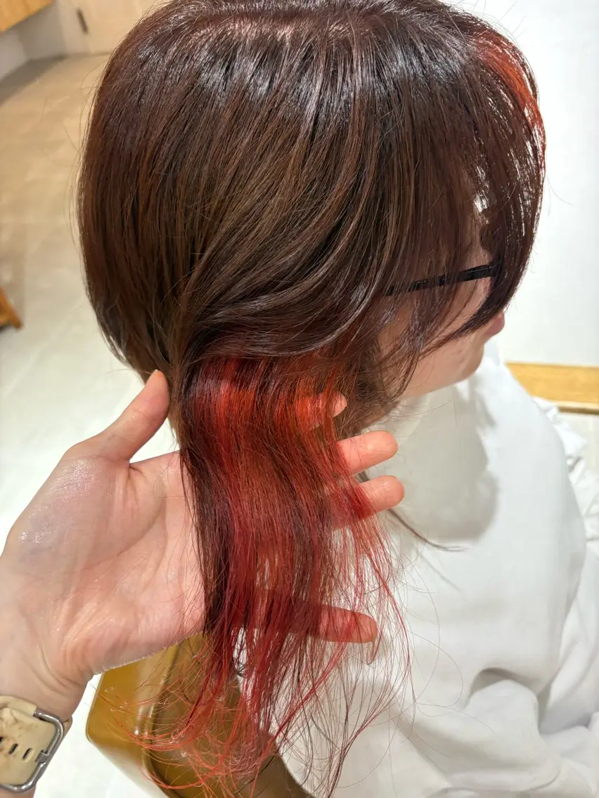 セミロング ヘアカラー 大西 杏依のヘアスタイル
