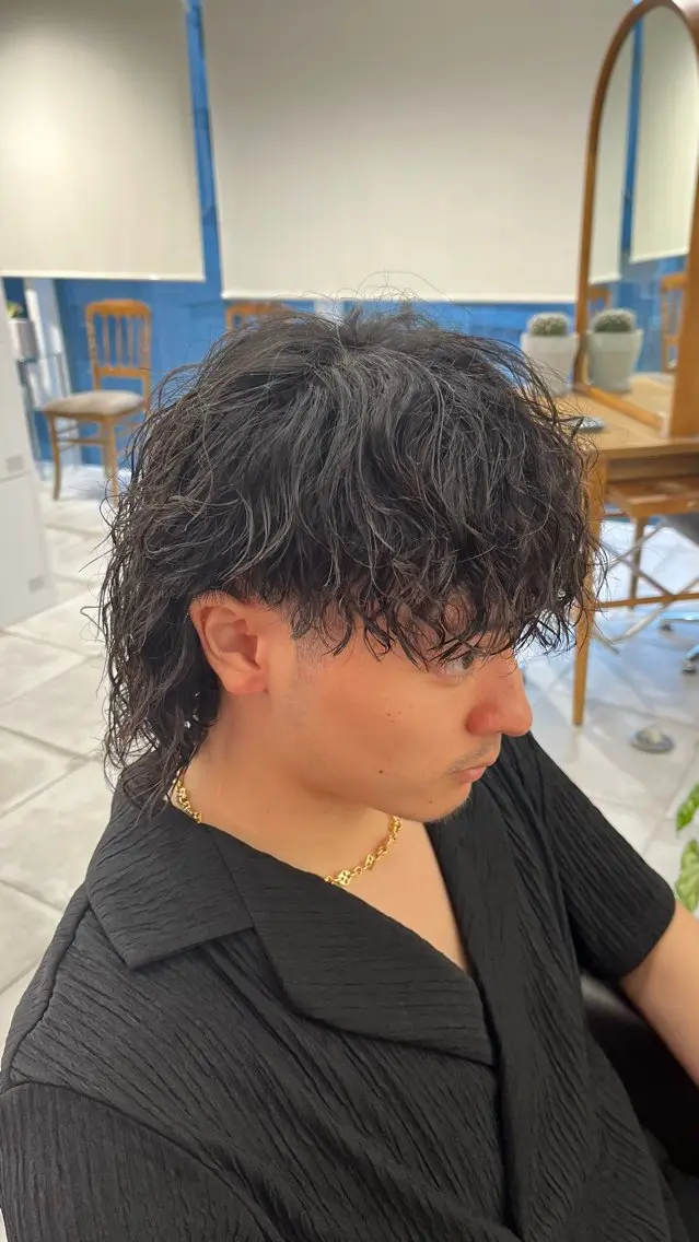 ミディアム パーマ メンズ 🏆メンズヘア特化 🥇代表りんぺーのヘアスタイル