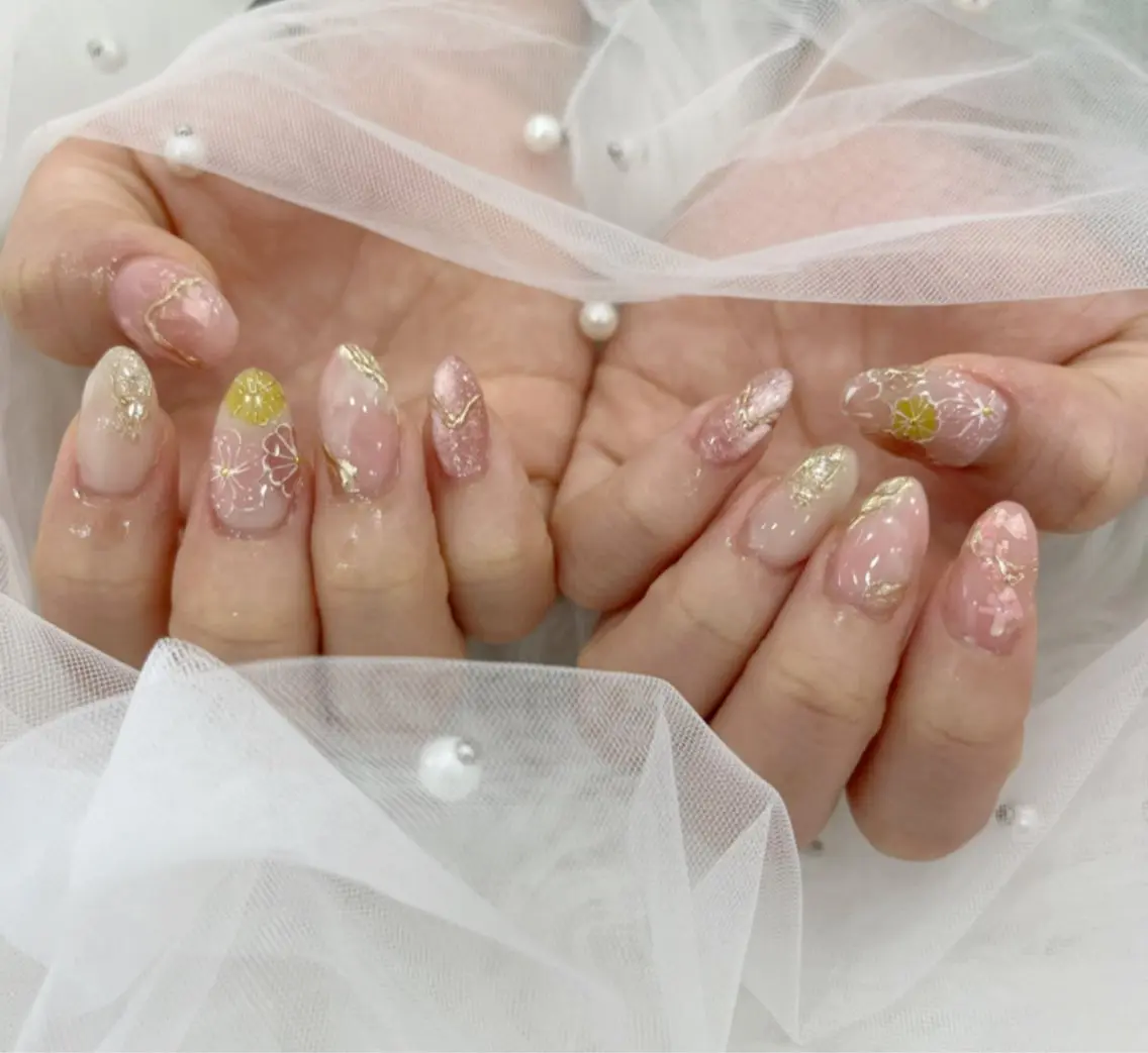 ネイル 長さ出し フットネイル ジェルネイル 韓国ネイル マグネットネイル #Amin nail salonのネイルデザイン