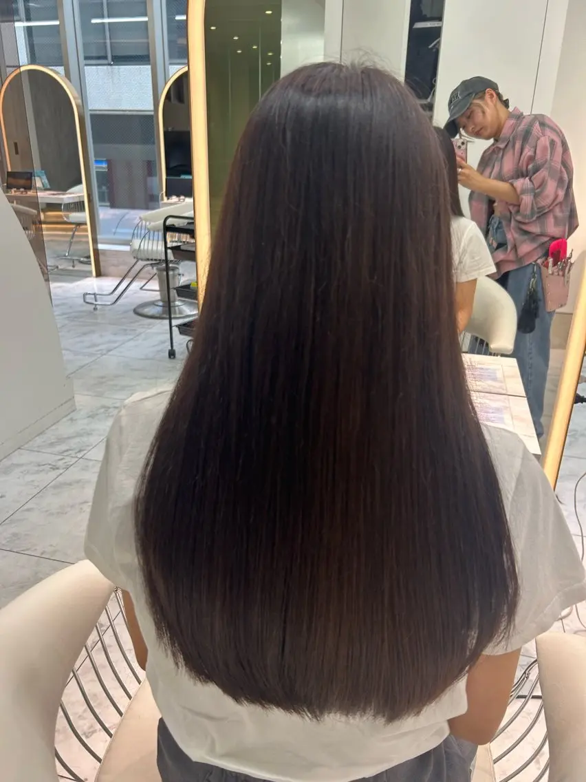 セミロング カット ヘアカラー トリートメント Shousui Mutsumiのヘアスタイル