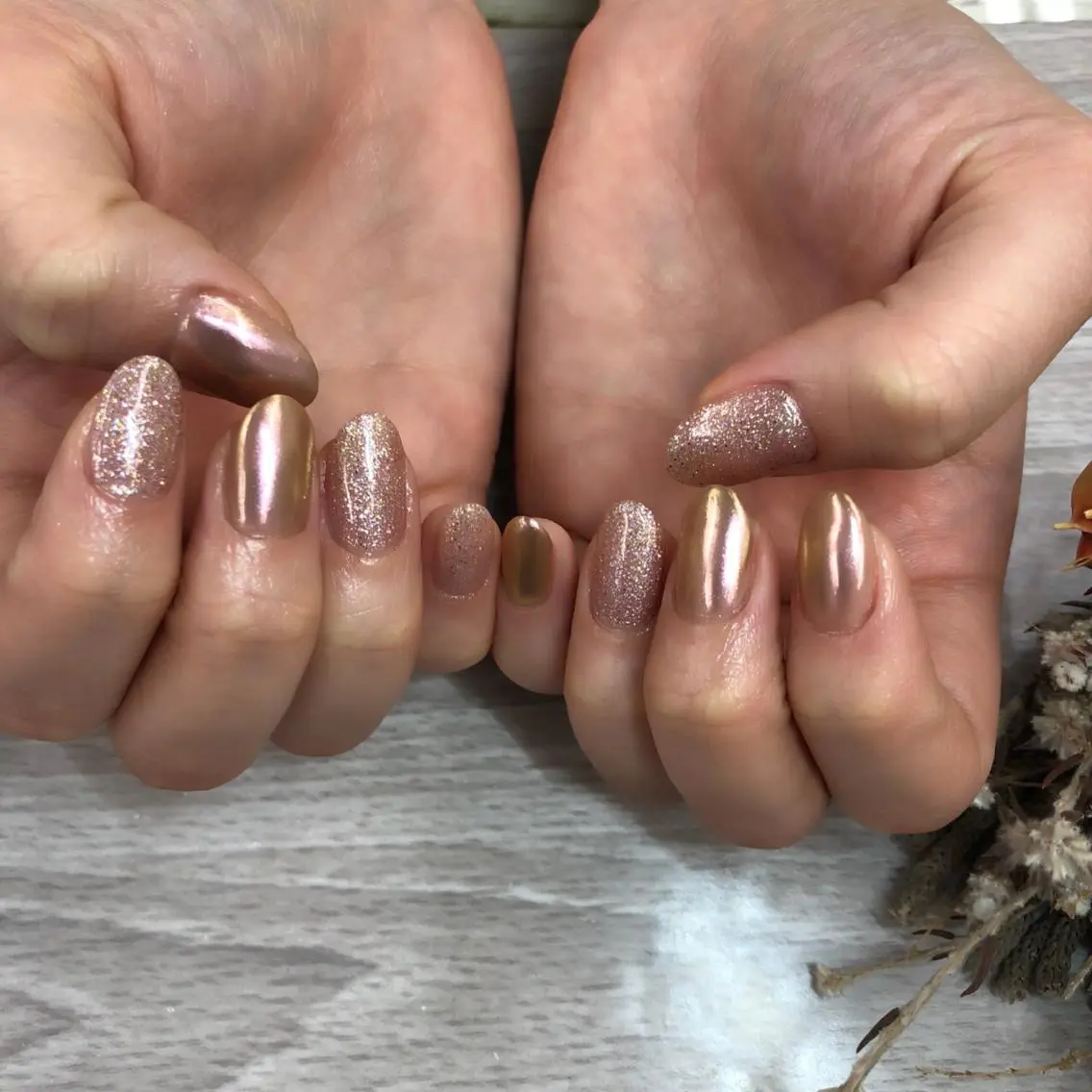 ネイル ミラーネイル ハンドネイル Nail salon Museのネイルデザイン