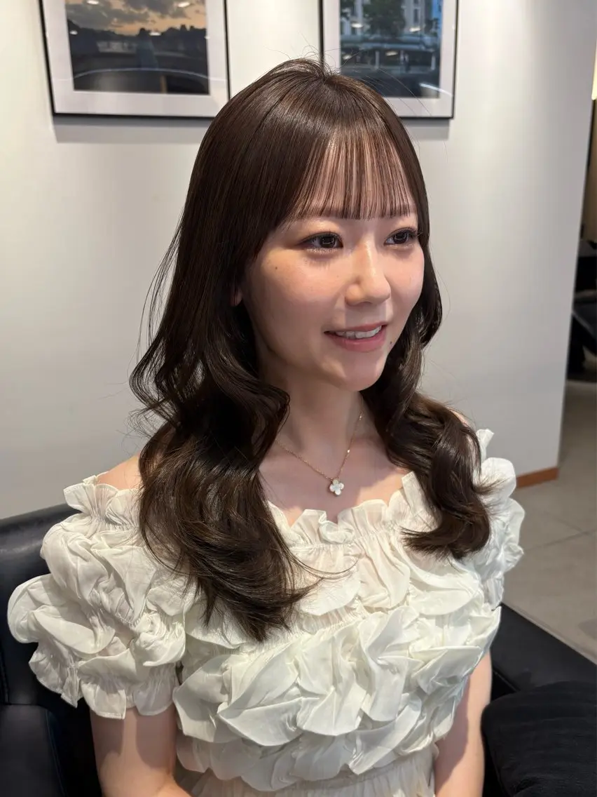 ミディアム くびれヘア 髪質改善・水素カラー ARIA(ému)のヘアスタイル