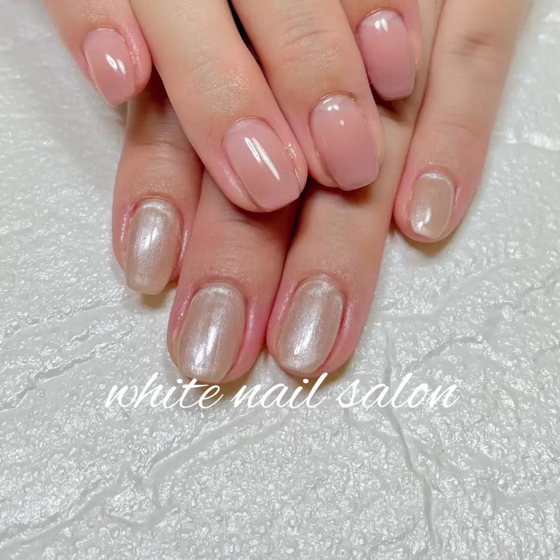 ネイル ラメ(グリッター) シンプルネイル white nail salonのネイルデザイン