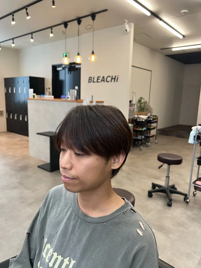 カラー パーマ メンズ マッシュ シースルーマッシュ メンズ特化🪽 川島豪瑠のヘアスタイル