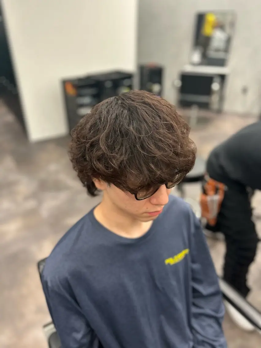 ミディアム パーマ メンズ 👾メンズえぐ特化 井上風冴👾のヘアスタイル