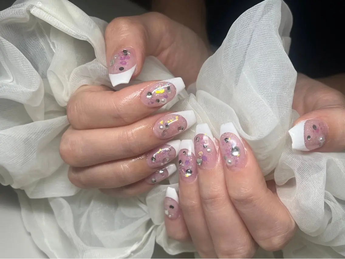 ネイル 長さ出し フレンチネイル ジェルネイル グラデーション 韓国ネイル ハンドネイル Nail&eye Belire 新宿のネイルデザイン