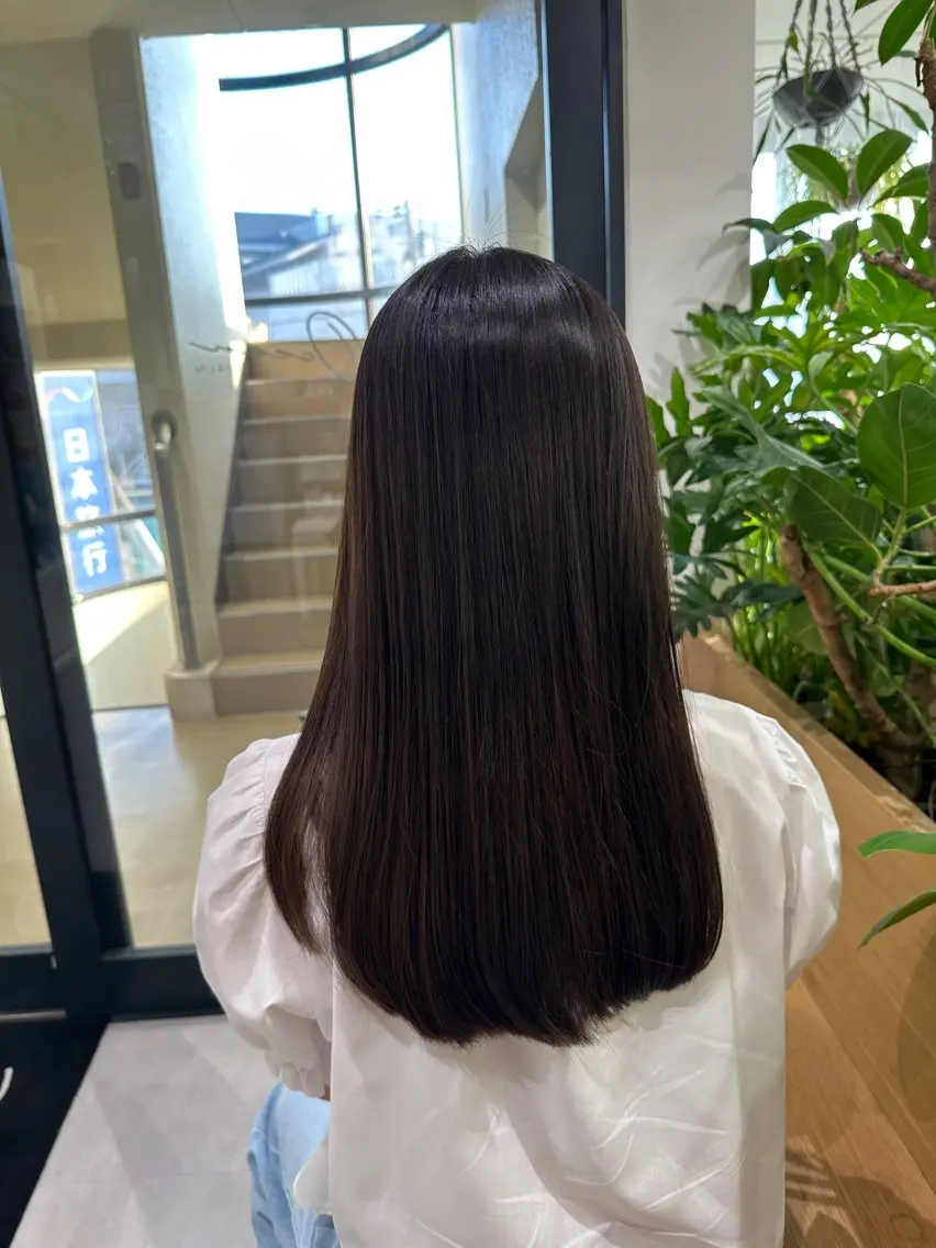 ロング 切りっぱなし/髪質 改善矯正/さやか🫧のヘアスタイル