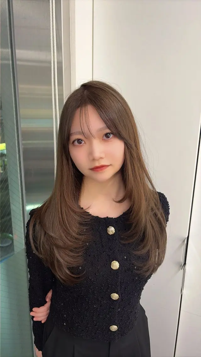 ロング カット ヘアカラー ♡海外girl重め レイヤーMEARI♡のヘアスタイル