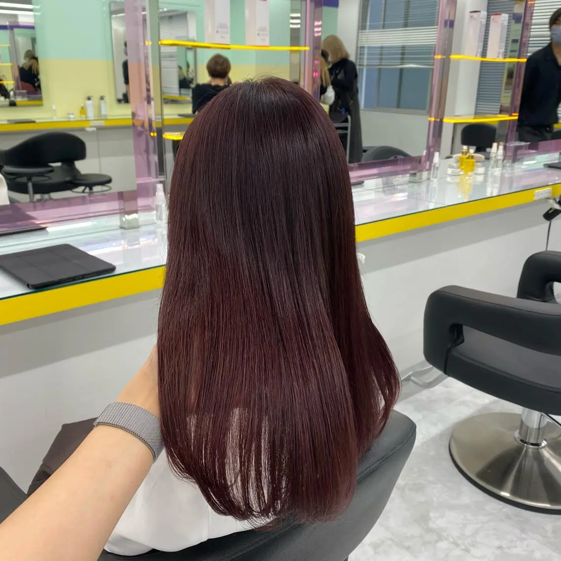 ショート カラー ヘアアレンジ mai🍑暖色カラー /レイヤー💖のヘアスタイル