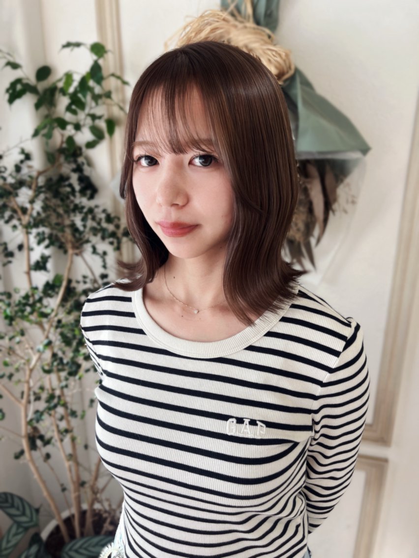 カラー グレージュ ミルクティーグレージュ ヘアカラー まろみ暖色 / merc.夏希のヘアスタイル