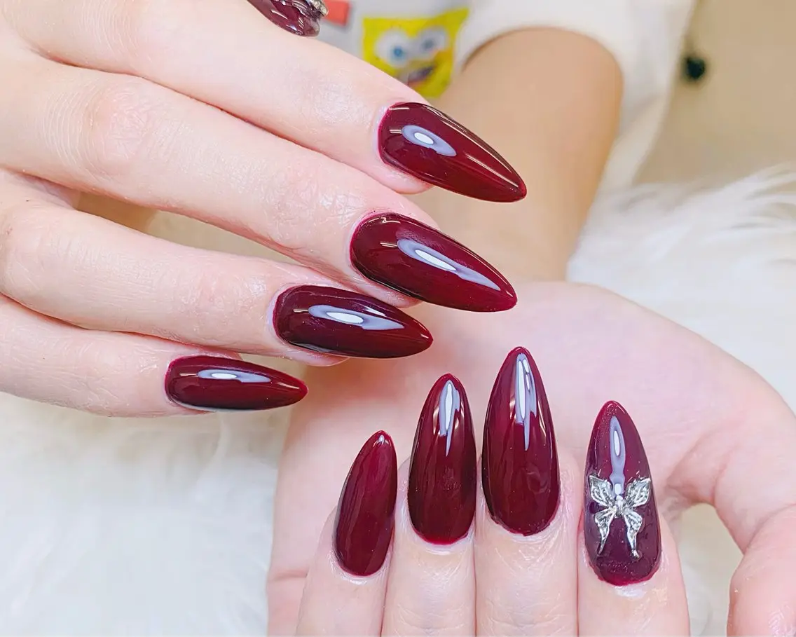 ネイル チークネイル 長さ出し フラッシュネイル フレンチネイル グラデーション ハンドネイル AN NAIL SALONのネイルデザイン