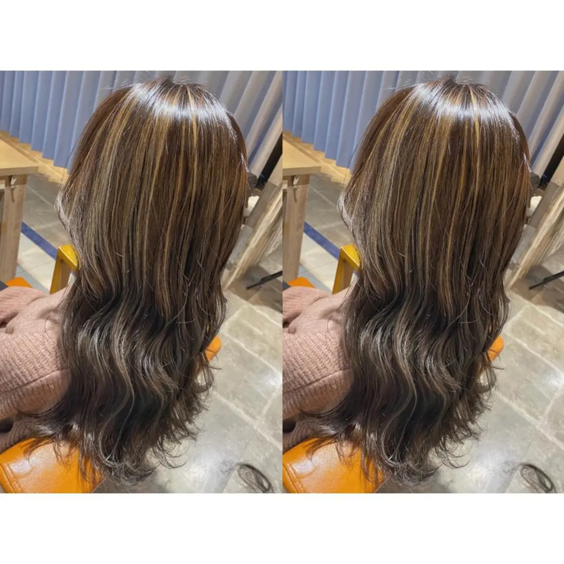 カラー 🩵盛れる顔周り/ 艶カラーemi🩵のヘアスタイル