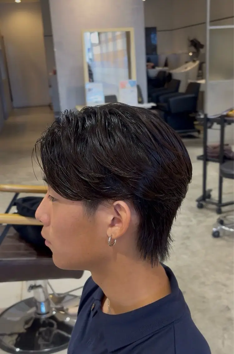 パーマ メンズ センターパート メンズ韓国風 マッシュウルフ マッシュ メンズパーマ カット パーマ メンズ特化✂️阿世賀 隆太のヘアスタイル