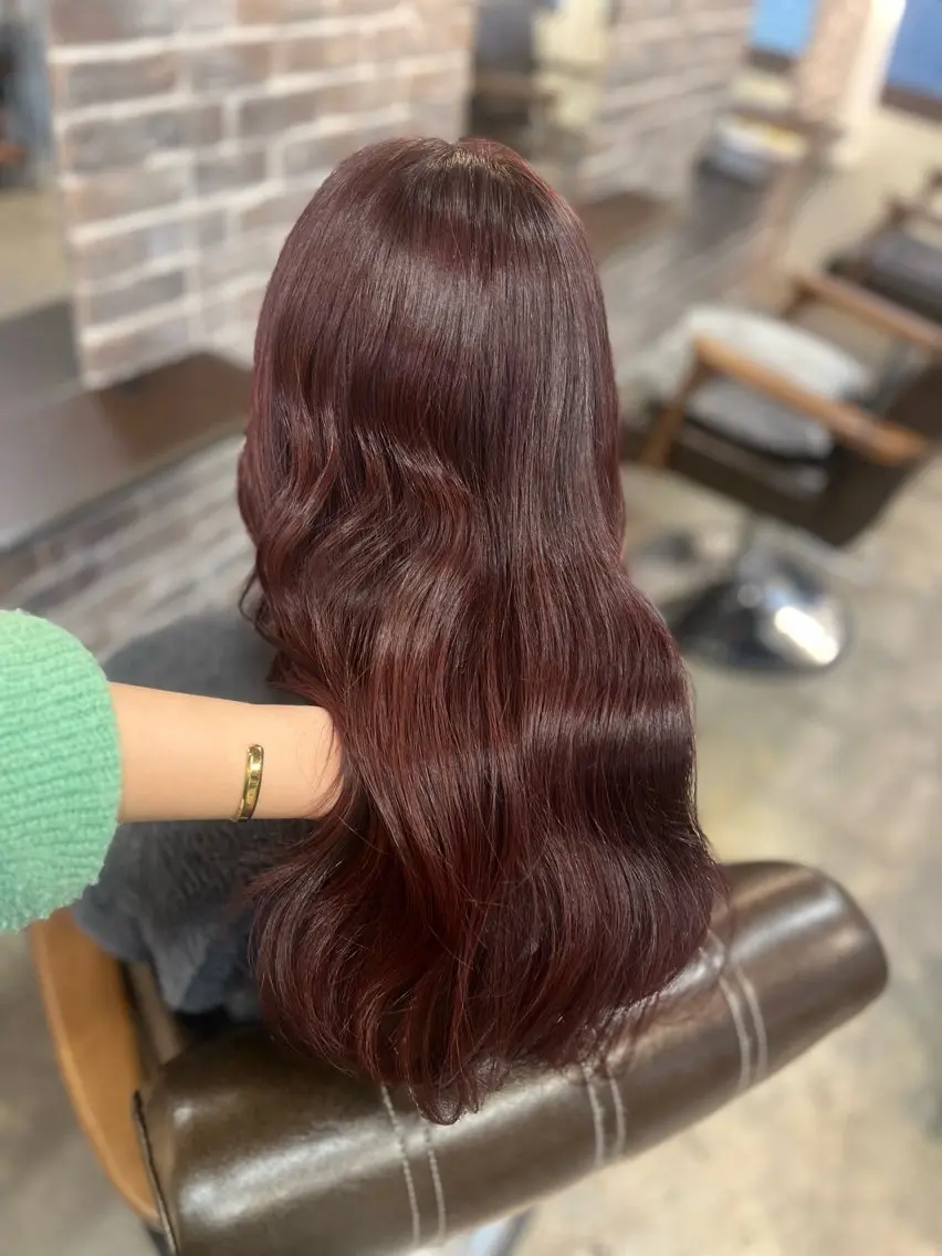 セミロング カット ヘアカラー トリートメント レイヤーカット/暖色 系/徳田真緒のヘアスタイル
