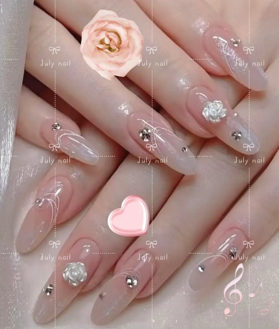 ネイル アートネイル カジュアル クリアネイル 長さ出し フラッシュネイル ハンドネイル July.nail ジュライ ネイルのネイルデザイン