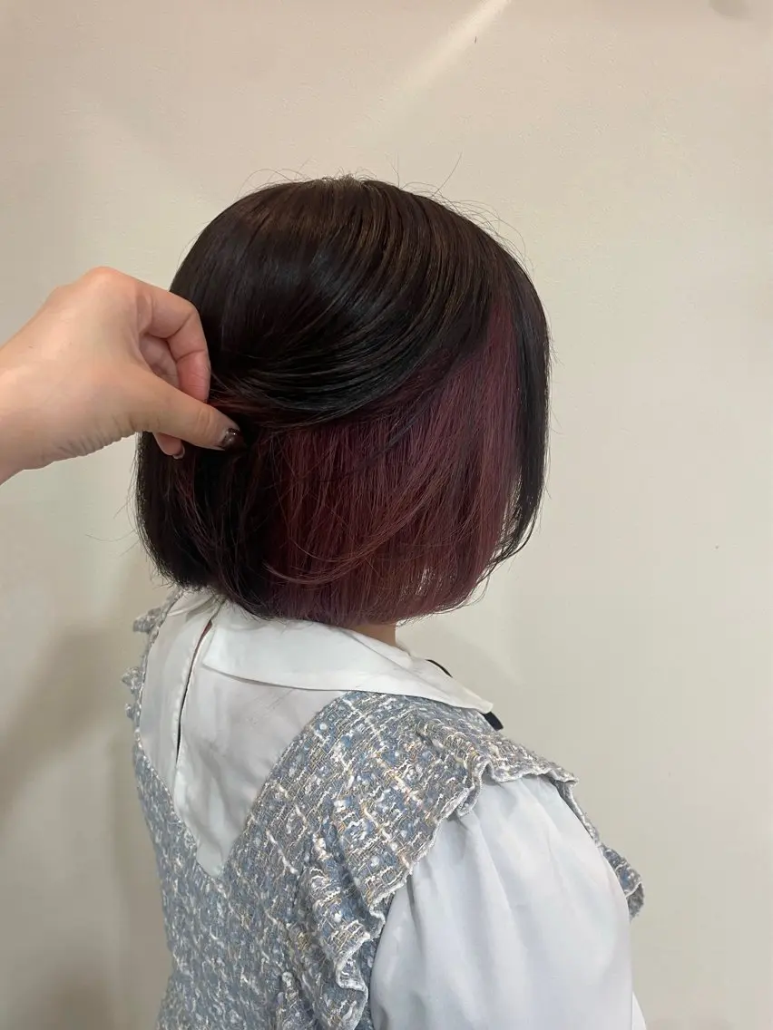 ショート カラー インナーカラー カット ヘアカラー ブランシェ神領店 笹原渚紗のヘアスタイル