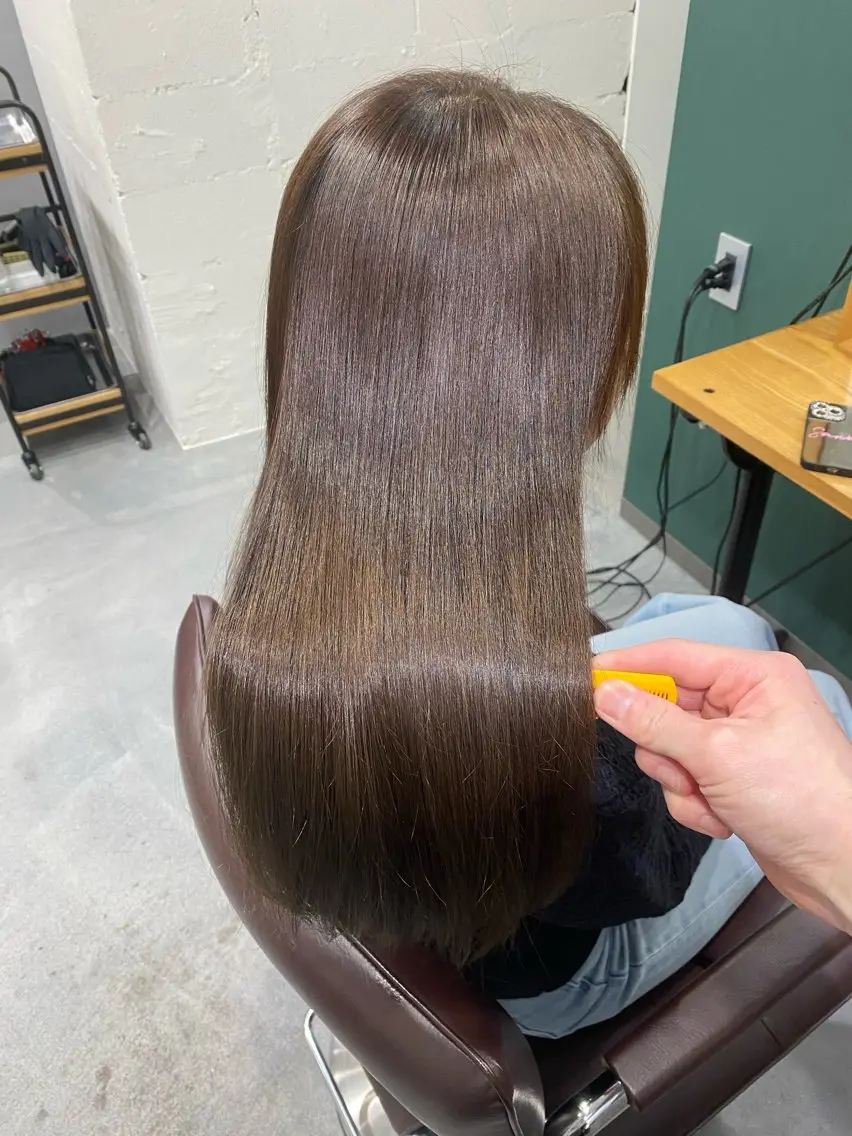 セミロング カラー 髪質改善 ヘアカラー トリートメント 梅田中崎町髪質改善 /オキヒロト/エコルのヘアスタイル