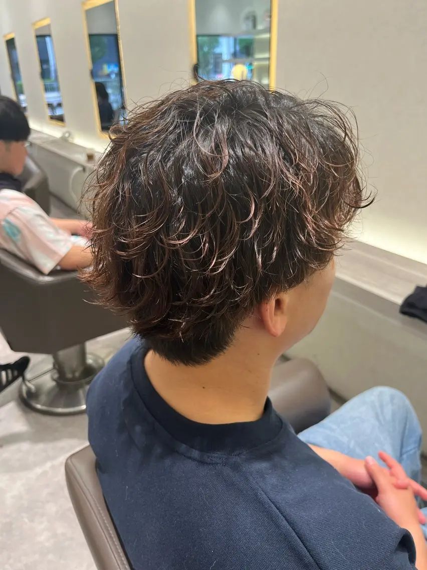パーマ メンズ メンズパーマ 波巻きパーマ 吉見 涼のヘアスタイル