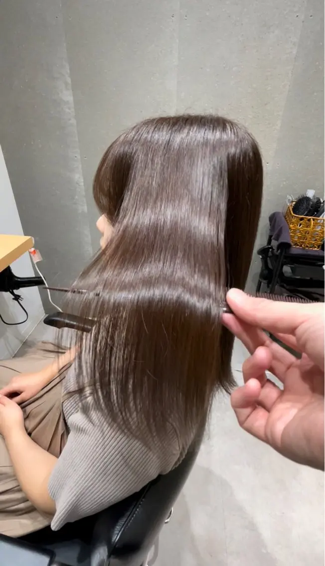 セミロング 髪質改善 トリートメント 酸熱トリートメント 髪質改善ヘアケア 艶髪特化/上田のヘアスタイル
