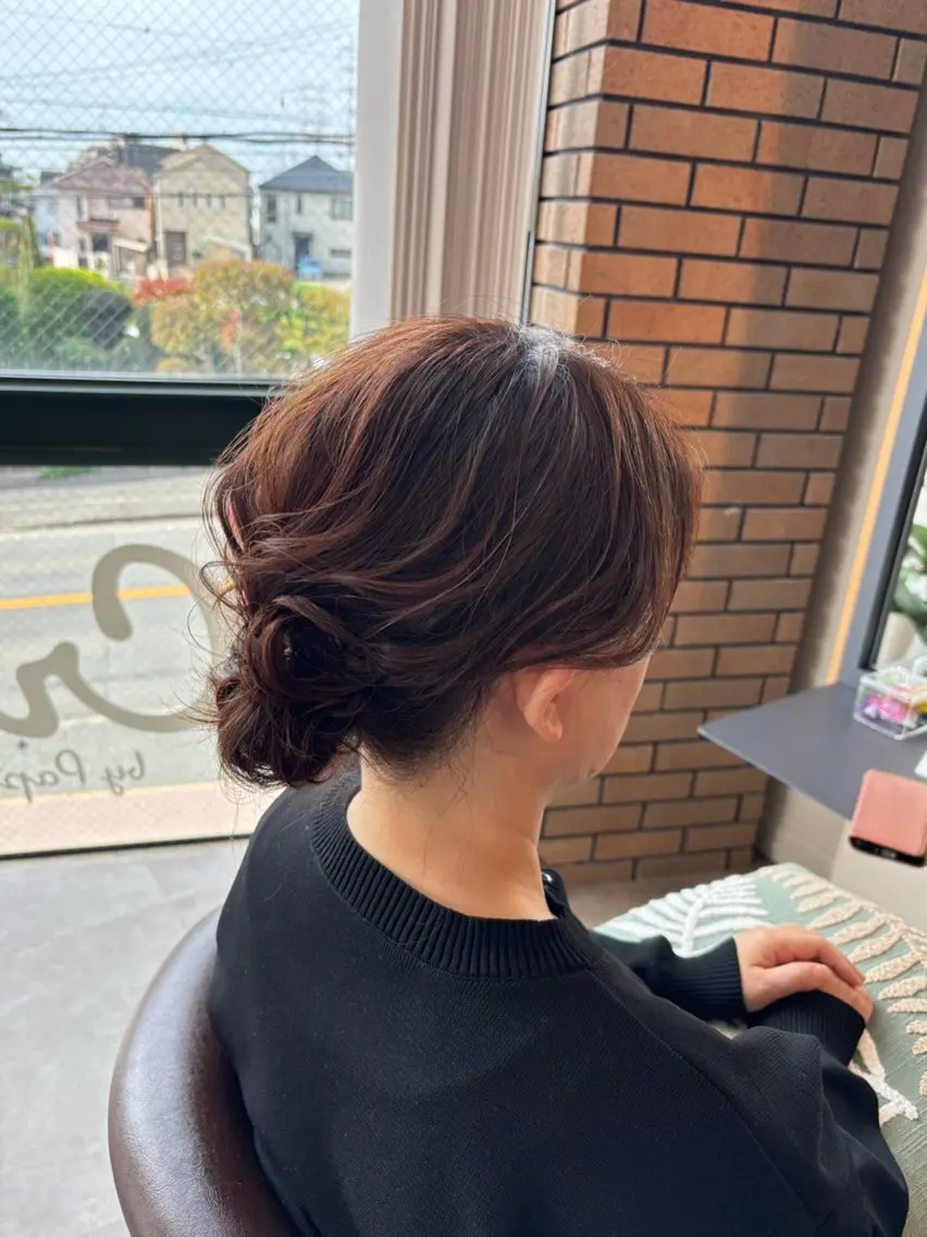 日程ご相談下さい!お祭り、結婚式などに《ヘアアレンジ🎀》¥4950アップアレンジ、編みおろしなど!早朝も可能です💕の写真