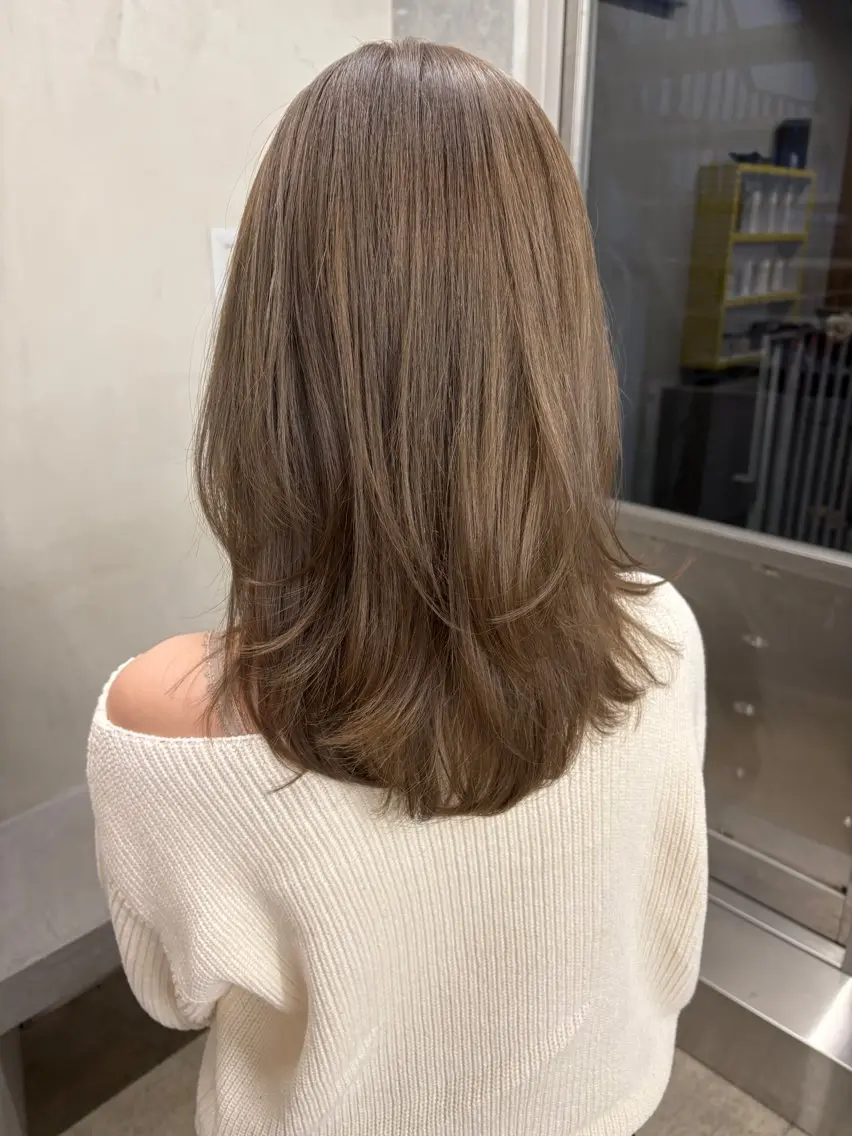 セミロング カラー カット ヘアカラー トリートメント yuuna/ ハッシュカット🎀のヘアスタイル