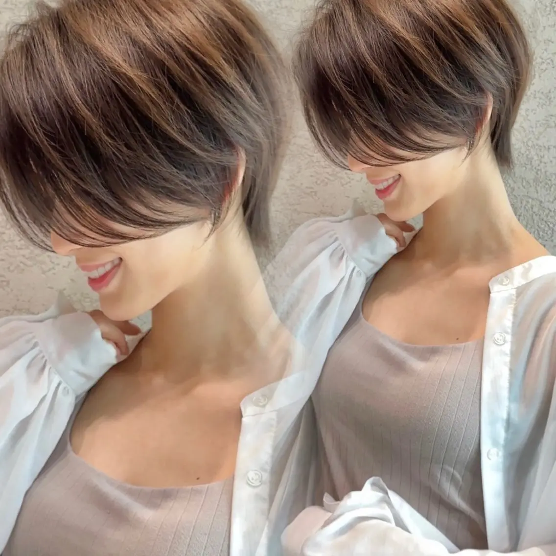 ショート カラー カット ヘアカラー トリートメント 美髪縮毛矯正✨🫧 レイヤー川村利幸のヘアスタイル