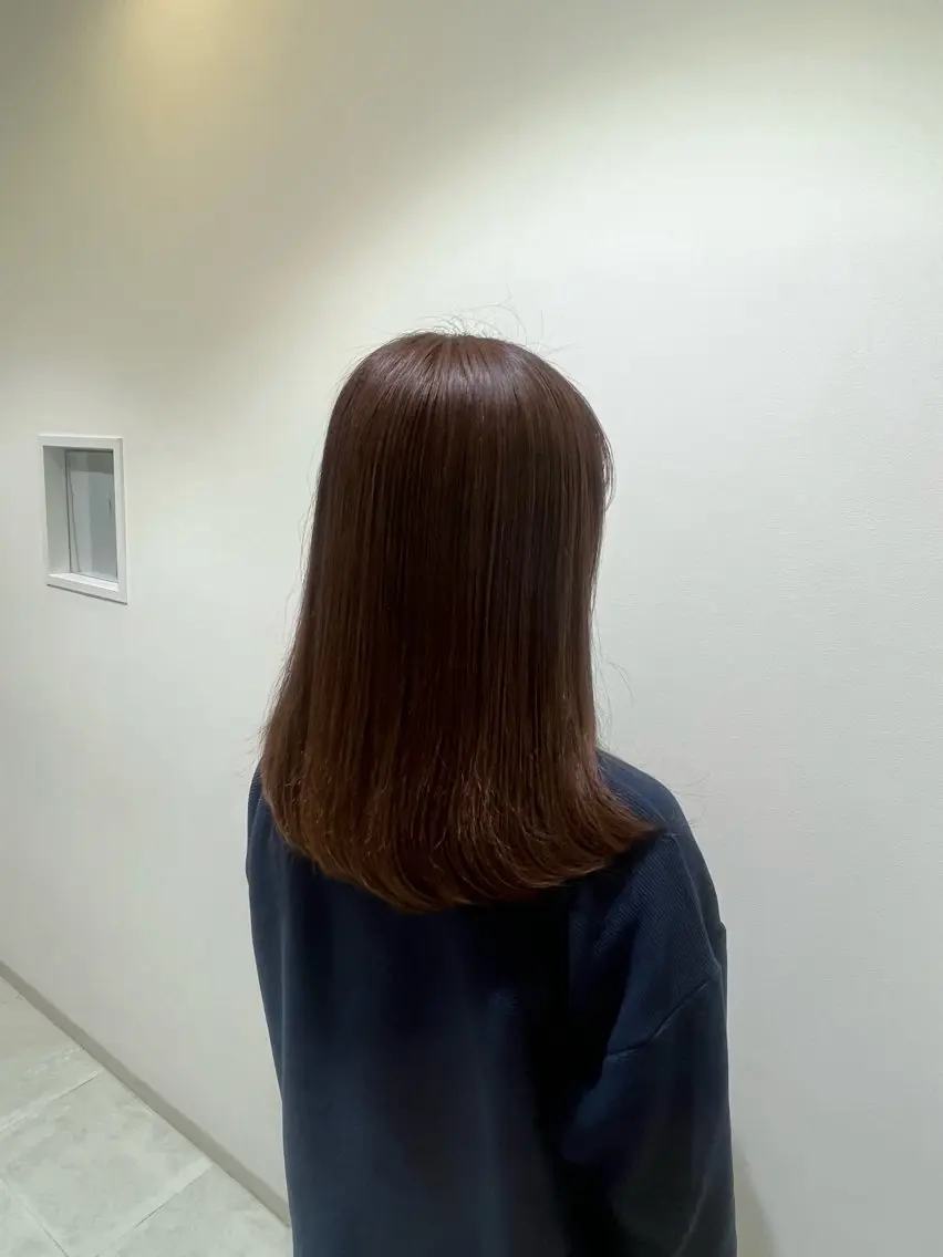 ミディアム カラー ヘアカラー 所 有紗のヘアスタイル