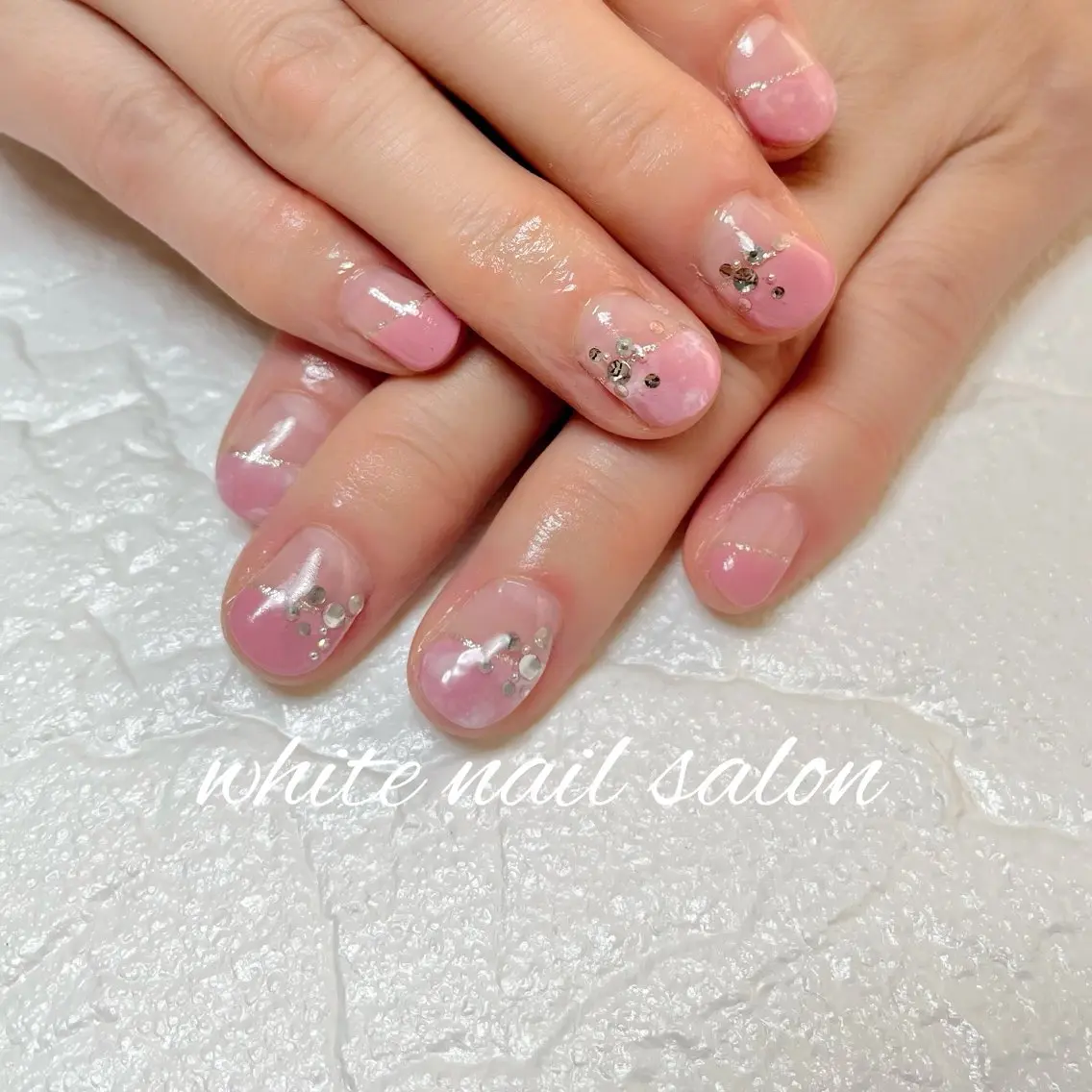 ネイル ラメ(グリッター) ハンドネイル white nail salonのネイルデザイン
