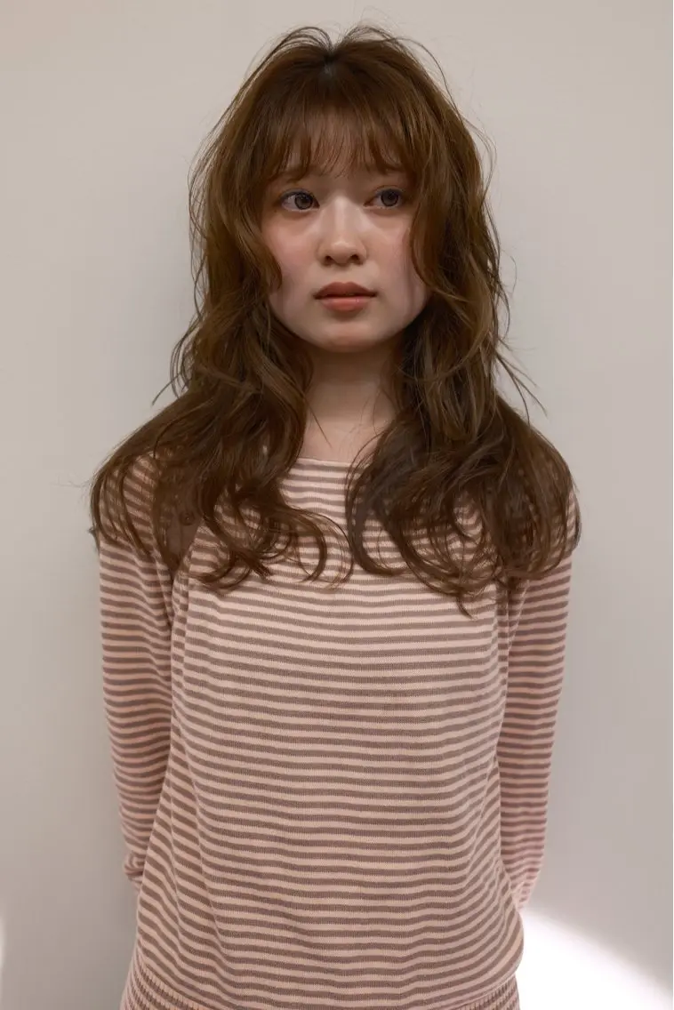 ロング カラー カット ヘアカラー パーマ/透明感カラー 元町🌱takutoのヘアスタイル