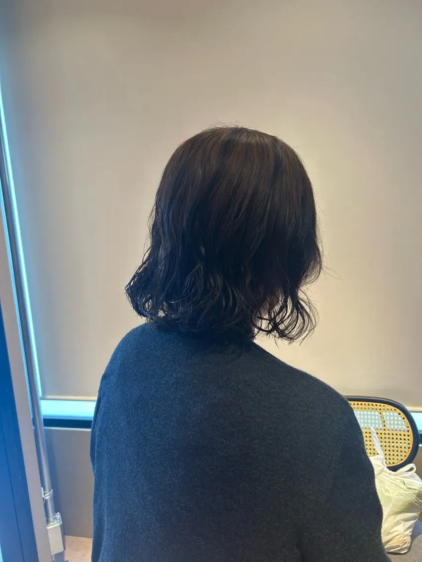 ミディアム パーマ カット パーマ かじももな|女性限定 パーマモデル募集!のヘアスタイル