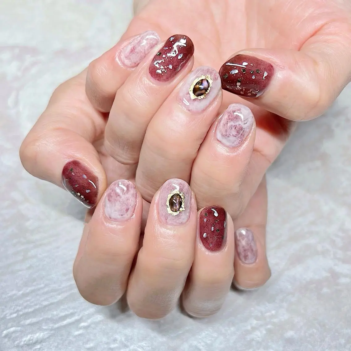 ネイル ニュアンスネイル ショートネイル gemickle nailのネイルデザイン