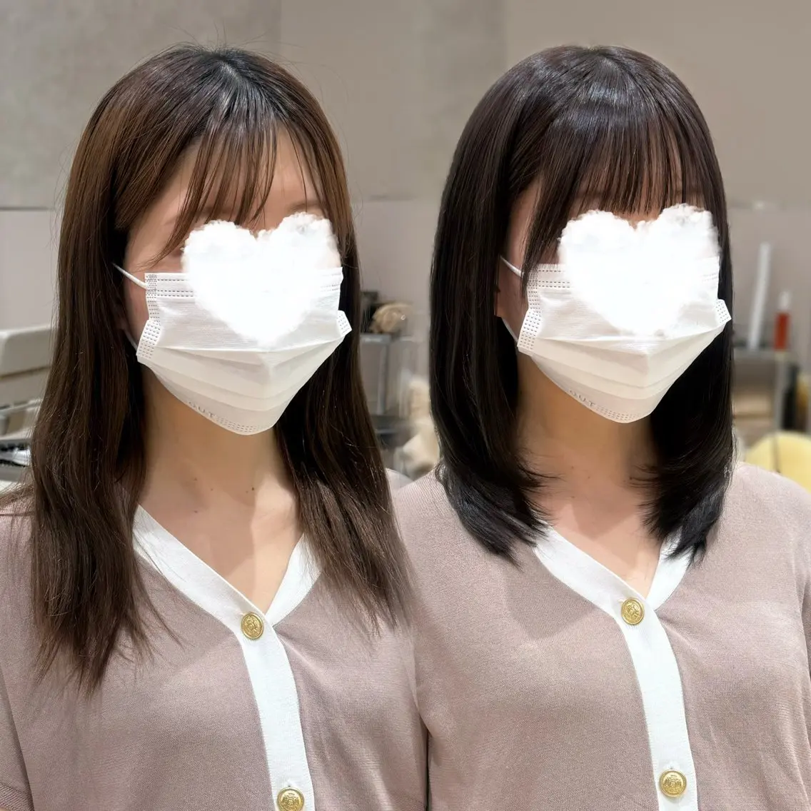 ミディアム カラー カット トリートメント 内田 志乃のヘアスタイル
