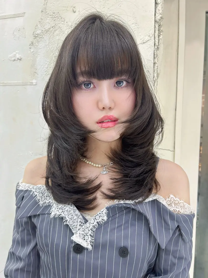 ミディアム ハイレイヤー レイヤーカット カット トリートメント レイヤー/エクステ alpha下妻のヘアスタイル