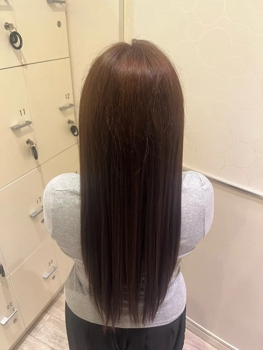 ロング カラー アッシュ アッシュブラウン ブラウンカラー よう しえんのヘアスタイル
