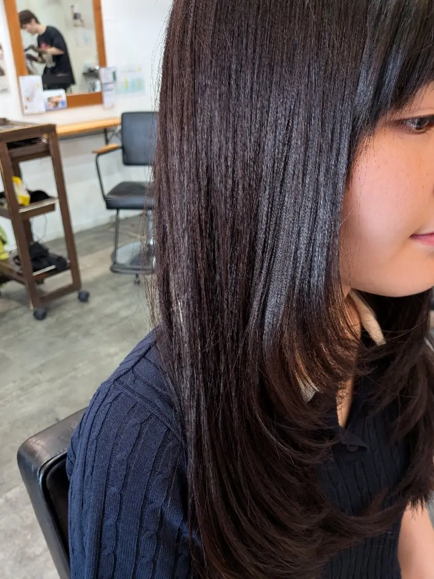 セミロング 顔周りカット レイヤーカット ママ美容師👶 髪質改善✨️木村倫子のヘアスタイル