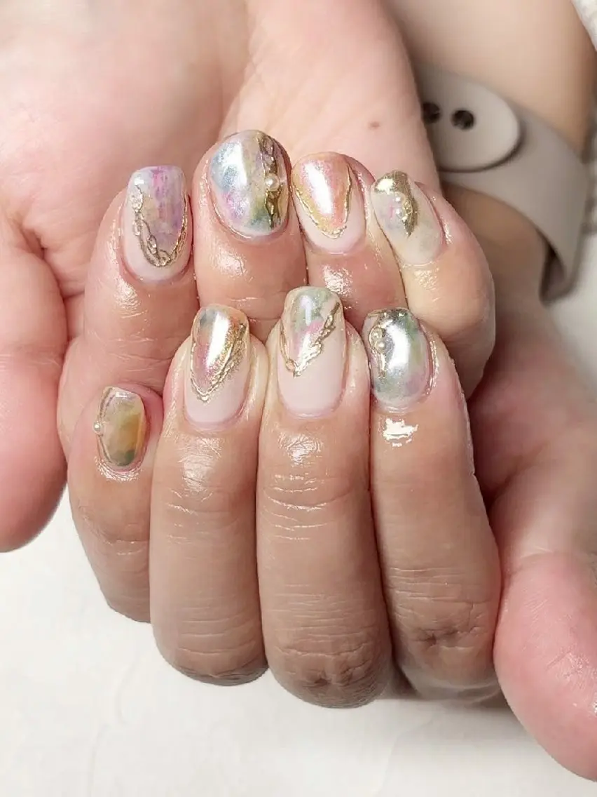 ネイル フラッシュネイル 韓国ネイル マグネットネイル 持ち込み ニュアンスネイル ハンドネイル JULIE NAILのネイルデザイン
