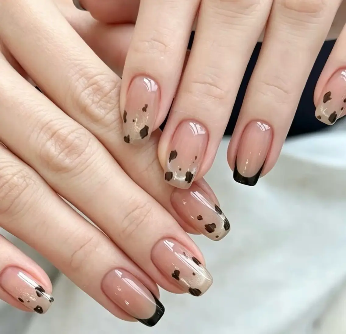 メンズ ネイル メンズ韓国風 べっ甲ネイル ボルドー ブラウン チークネイル NEW NAIL 池袋🔥🧲のネイルデザイン