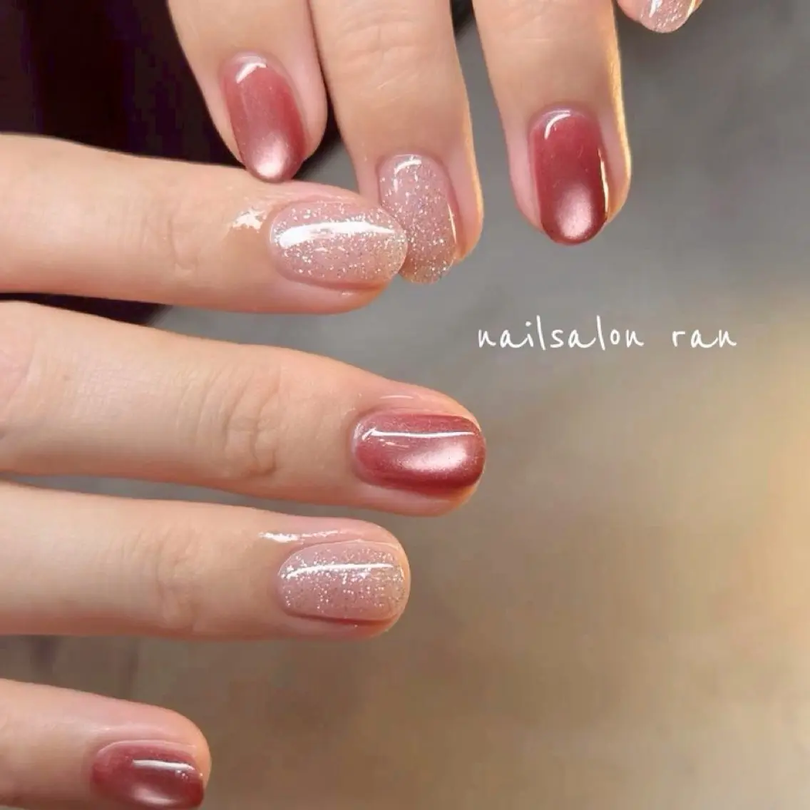 ネイル マグネットネイル ハンドネイル nailsalon ranのネイルデザイン