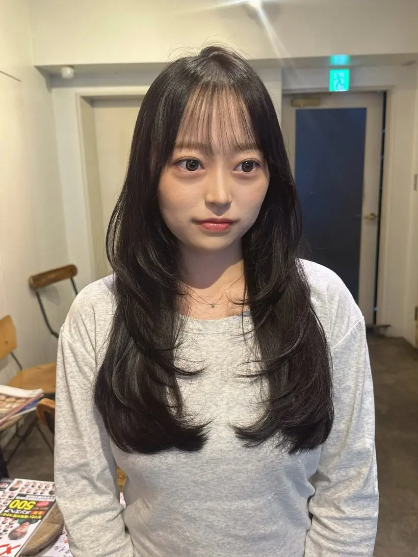 ロング カラー ロングレイヤー レイヤーカット ロング カット ヘアカラー トリートメント 似合わせレイヤー カット/KANNAのヘアスタイル