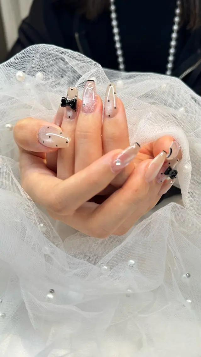 セミロング ハンドネイル Keli nail Rintaのネイルデザイン
