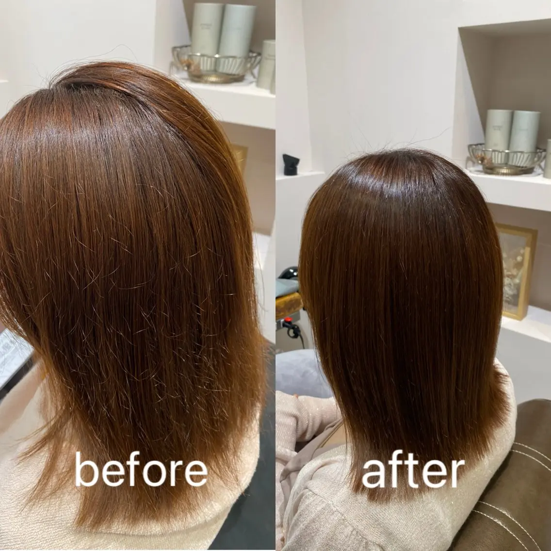 セミロング 縮毛矯正 HIRAGA MIKIのヘアスタイル