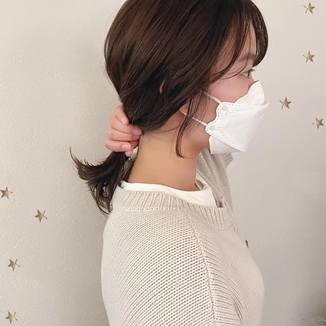 ミディアム 市川 千夏のヘアスタイル