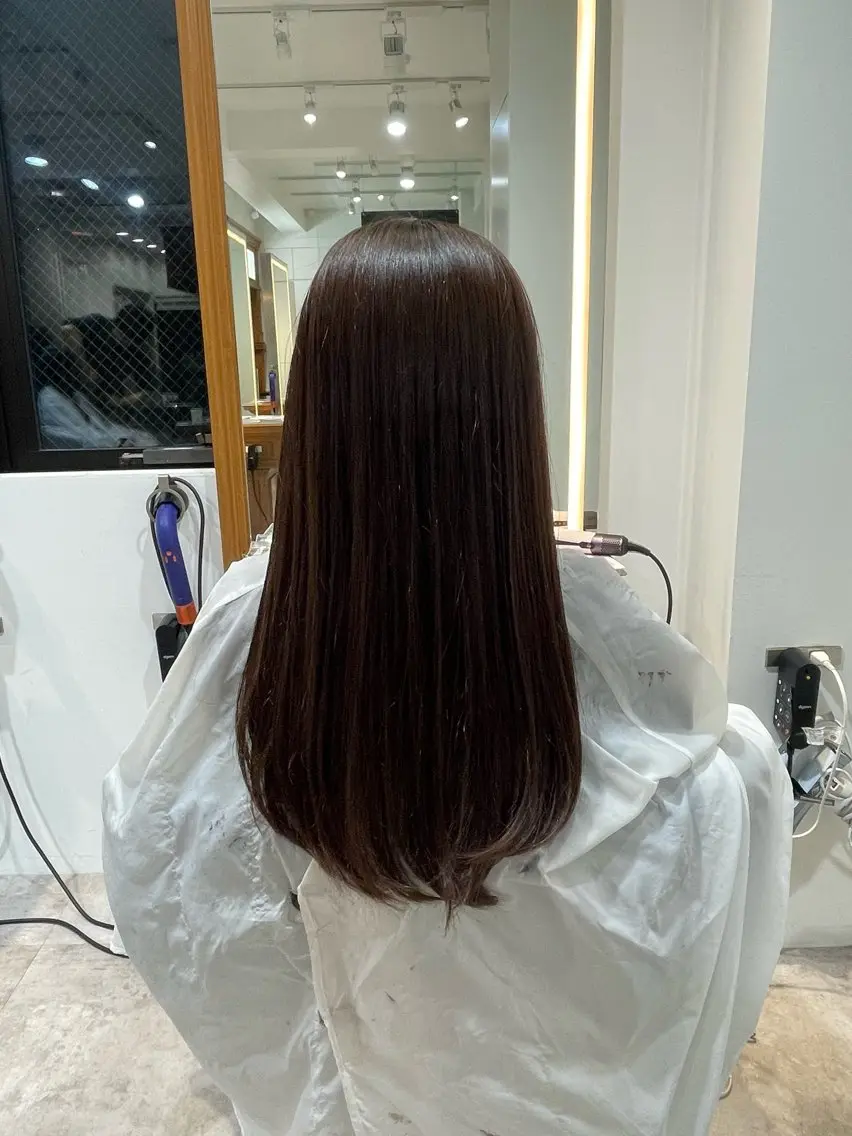 ロング カラー パーマ 骨格補正レイヤー/ パーマ🌸さくらのヘアスタイル