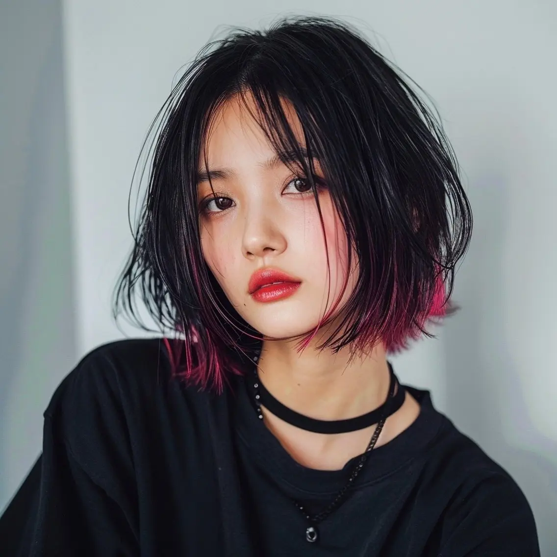 ショート カラー バレイヤージュ ブリーチ ケアブリーチ ダブルカラー イヤリングカラー ヘアカラー Luisハイライト　 喜連瓜破、髪質改善のヘアスタイル