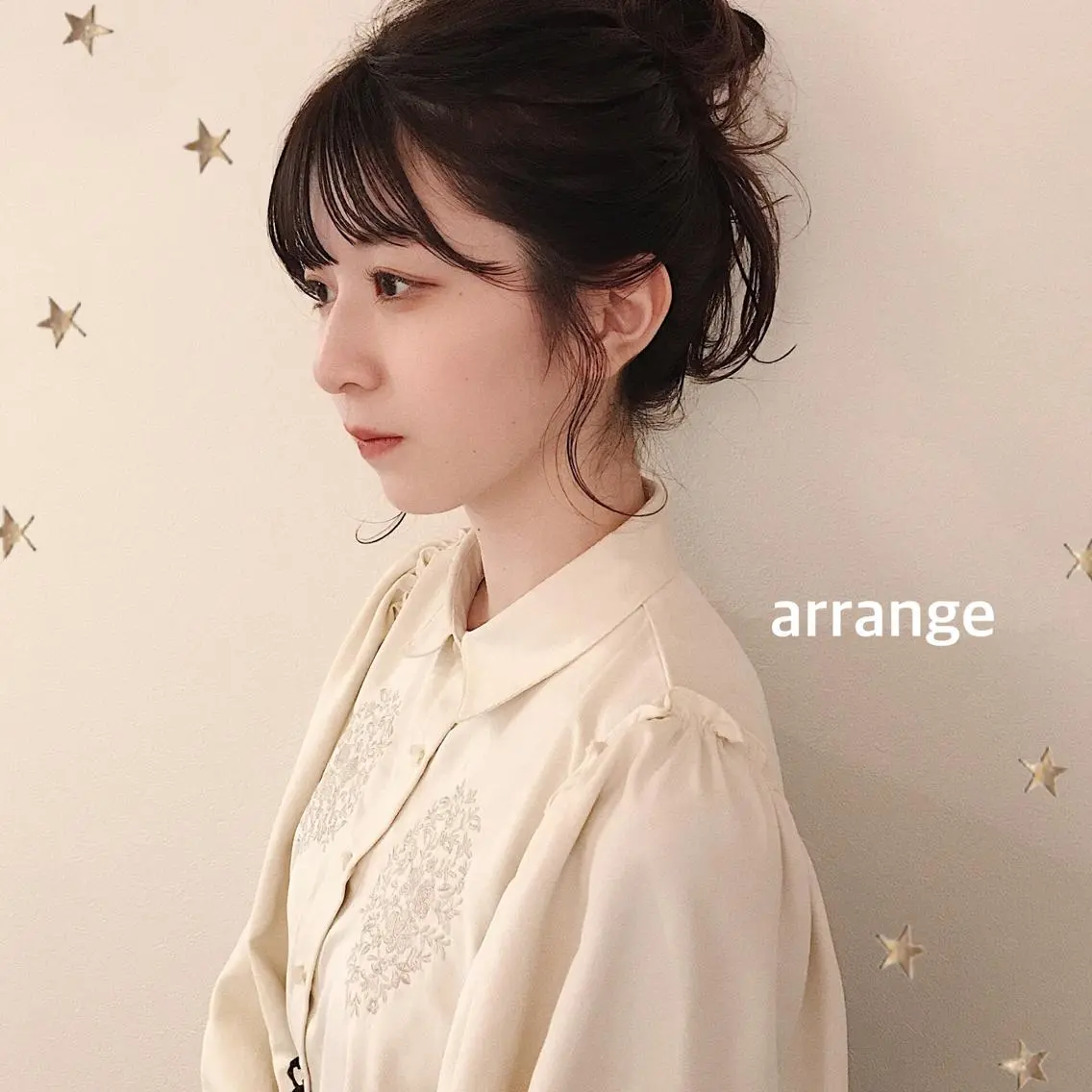 セミロング ヘアアレンジ ヘアセット 市川 千夏のヘアスタイル