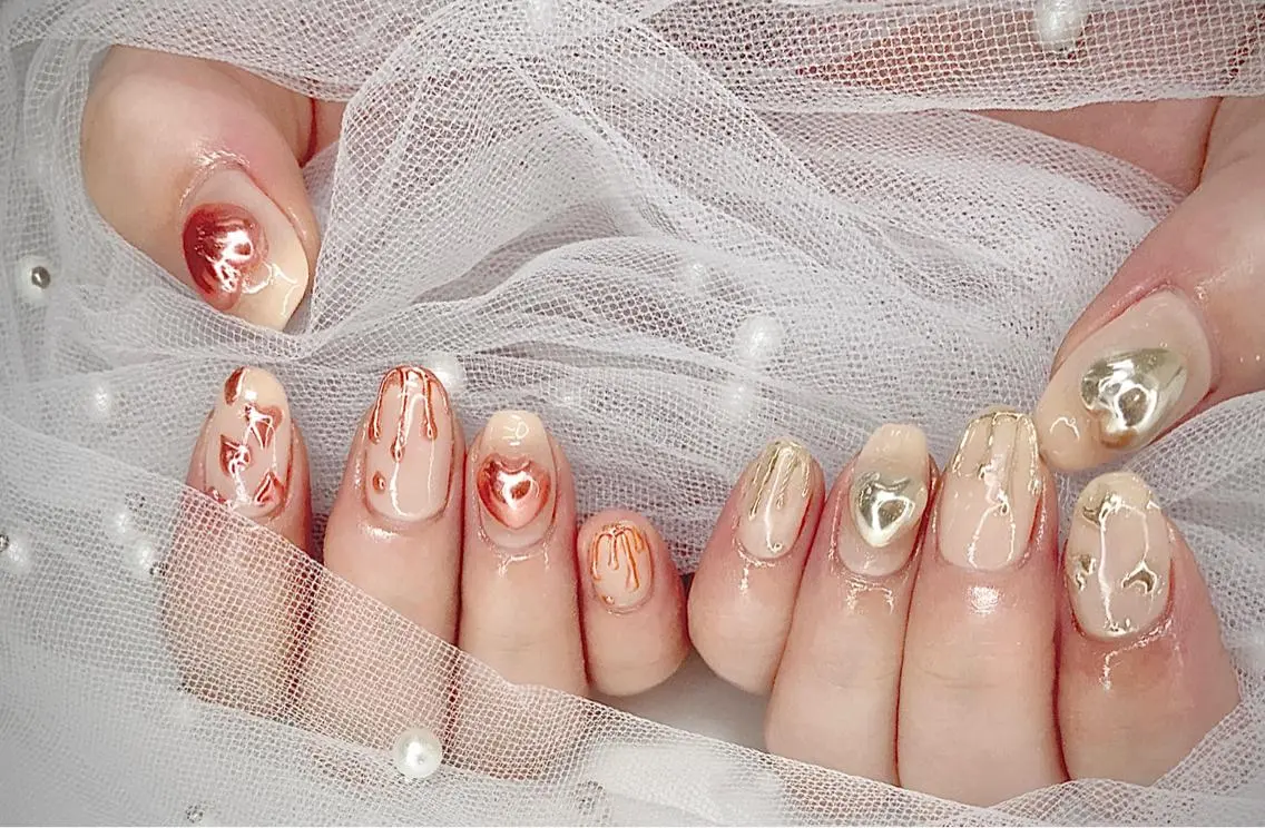 ネイル I-nailロング /ワンホン/キラキラのネイルデザイン