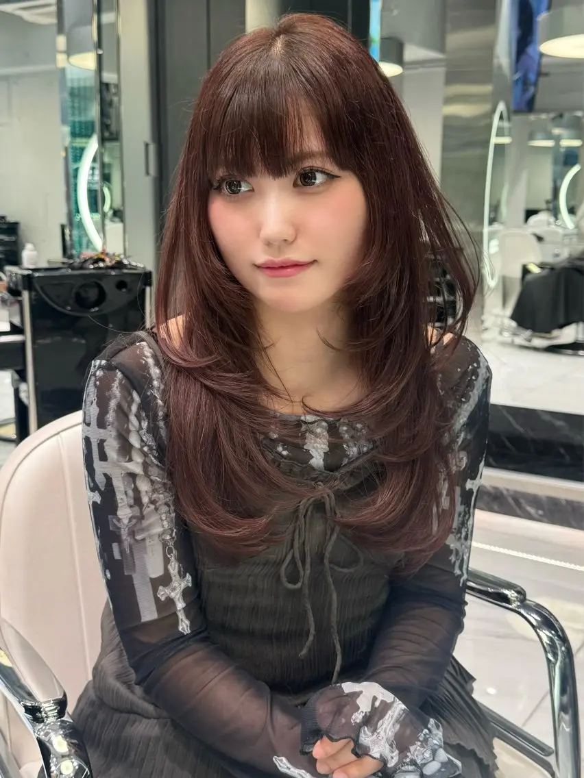 カラー つばさ☁️ 中韓MIXスタイルのヘアスタイル